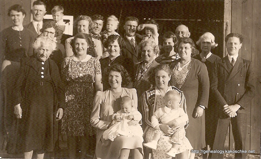 Charlotte Jane Were (nee Cassidy) with some of her family